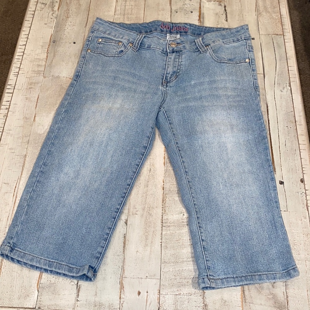 Vintage EUC size 11 Deb Jeans stretch Denim capri